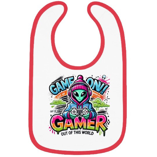 Alien Gamer" - Sci-Fi Gaming Design Bibs