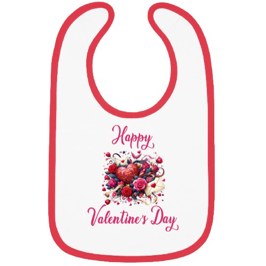 Happy Valentine's day Bibs