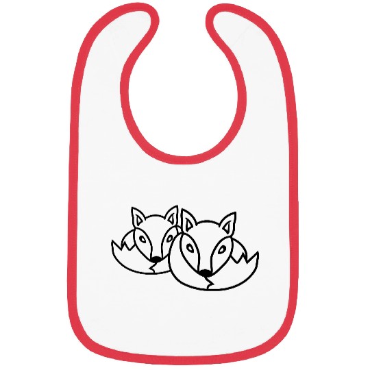 2 Foxes Friends Red Fox Two Wild Animals Team Crew Bibs