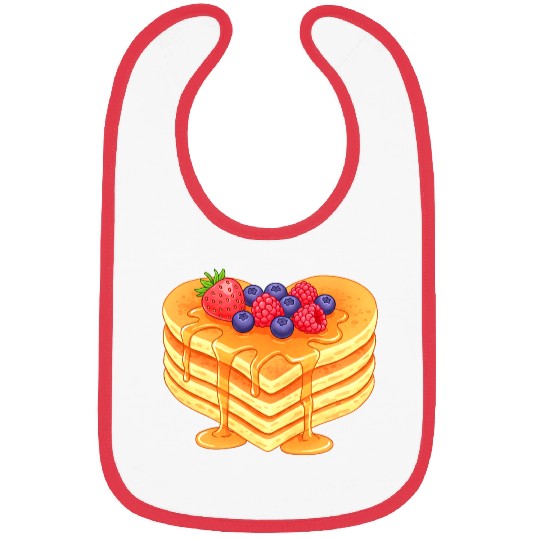 Sweet Berry Pancake Stack Bibs