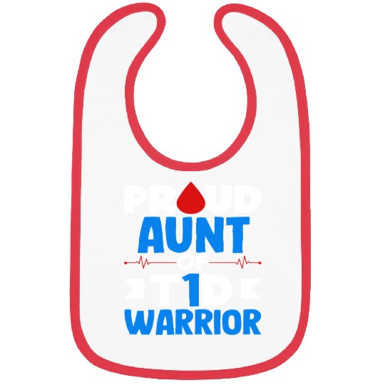 Proud Aunt Of T1D Warrior Diabetes Type 1 Bibs