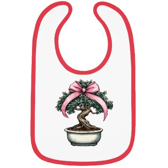 Coquette Bow Bonsai Japanese Zen Mothers Day Bibs