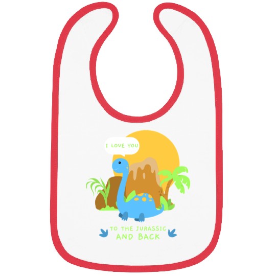 I Love you to the Jurassic and back! Dino V-Day Bibs