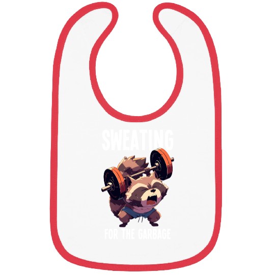 Raccoon Weightlifting Workout Gym Gift Bibs