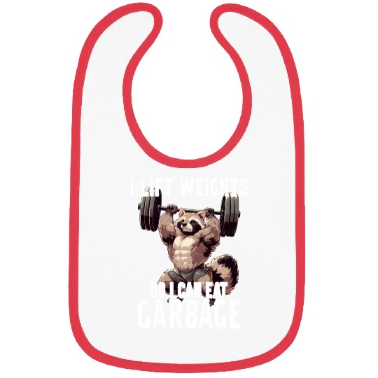 Weightlifting Workout Raccoon Gym Gift Bibs