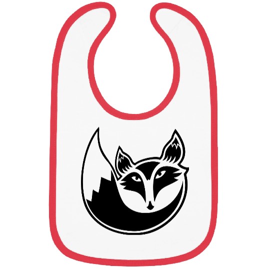 Red Fox Wild Forest Animal Cool Cute Logo Symbol Bibs