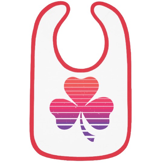 Vintage Sunset Shamrock St. Patrick's Day Bibs