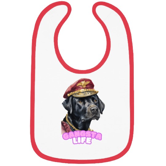 Gangsta Life Back Labrador 2 Bibs