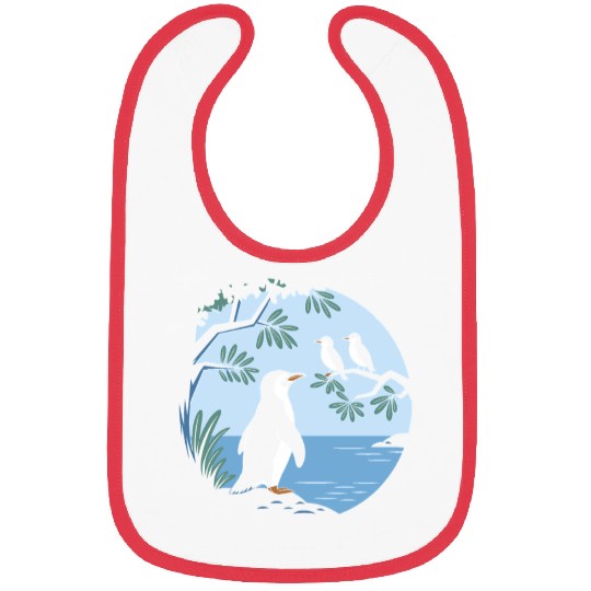 Birdwatching Penguins Nature Scene Bibs