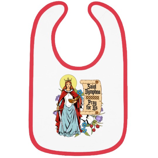 St. Dymphna Purity Lily Patron Saint Mental Health Bibs