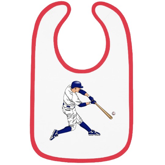 baseball player hitting ball with bat Bibs