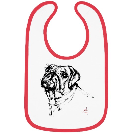 pug dog Bibs