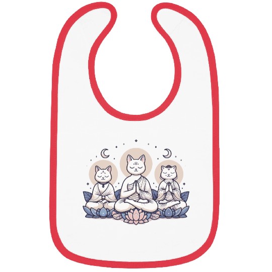 Yoga Cats Meditation Zen Balance Cat lover Gift Bibs