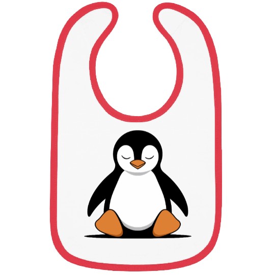 Chill Vibes Penguin Meditating Calmly Bibs