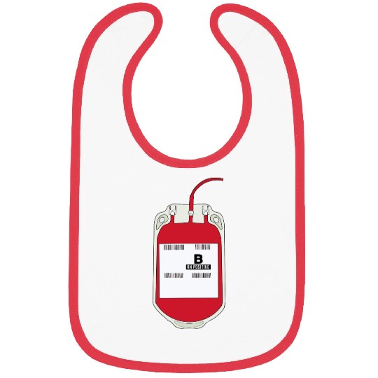 B Positive Blood Bag Bibs