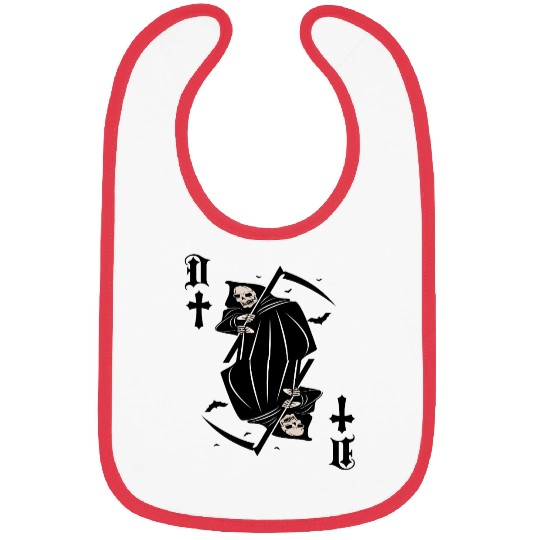 death card game card costume halloween reaper Bibs