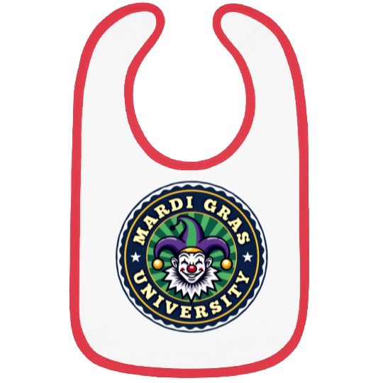 Mardi Gras University Clown Men's Mardi Gras Bibs