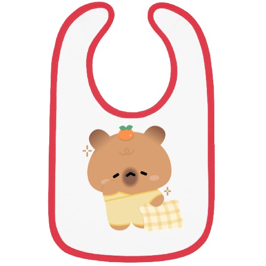Sleepy Capybara Bibs