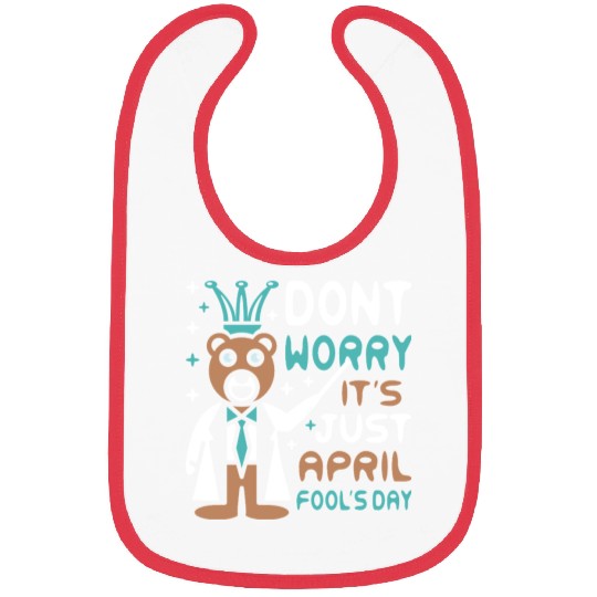 Funny Teacher Bear Celebrate April Fools Day Bibs