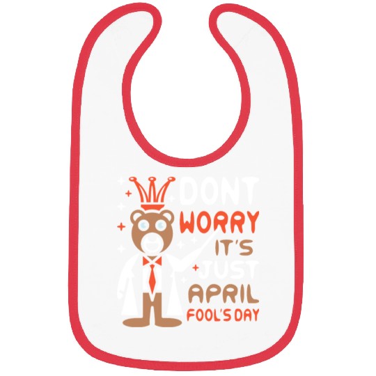 Funny Teacher Bear Celebrate April Fools Day Bibs