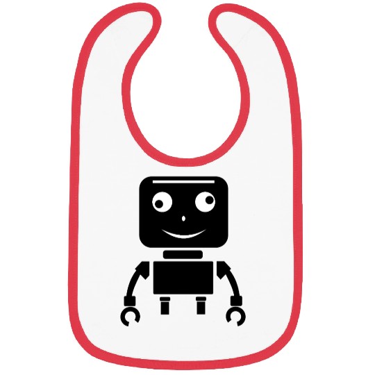 Cute Minimalist Robot Bibs