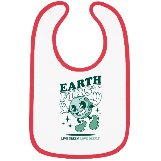 Earth First Retro Cartoon Bibs