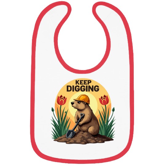 Industrious Groundhog Gardener Bibs
