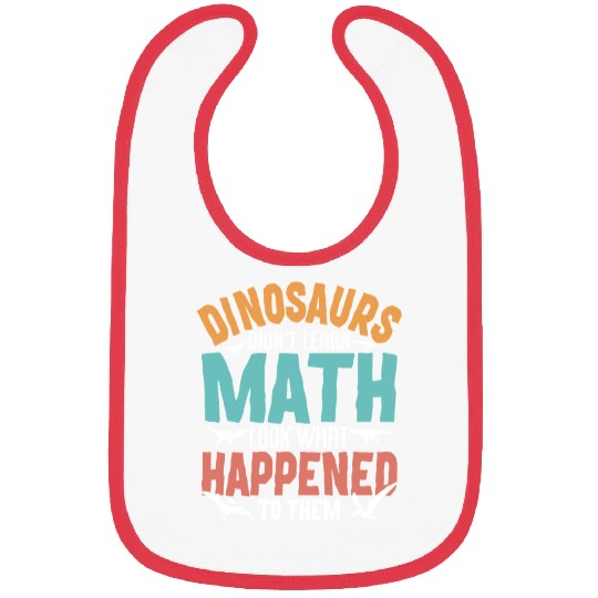 Funny Dinosaur Math Teacher Bibs