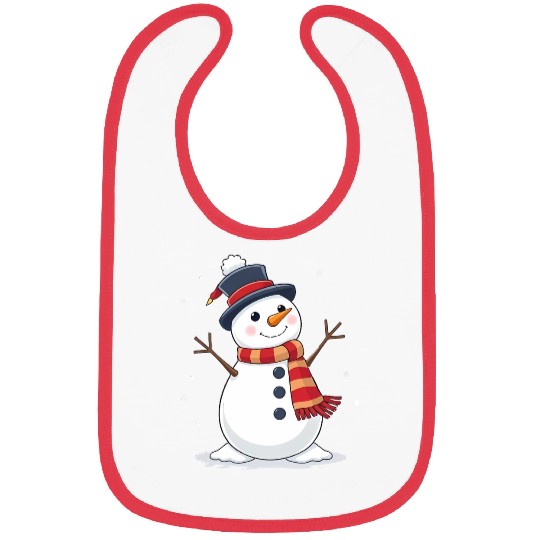 Happy Snowman Bibs