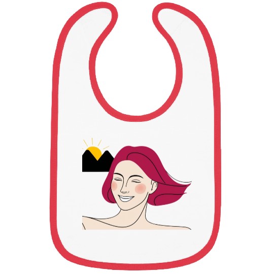 Happy Woman's Face Bibs