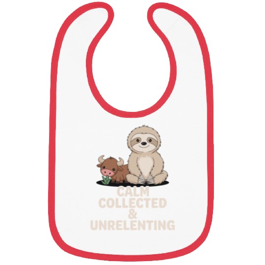 Taurus Zodiac Sloth Calm Collected & Unrelenting Bibs