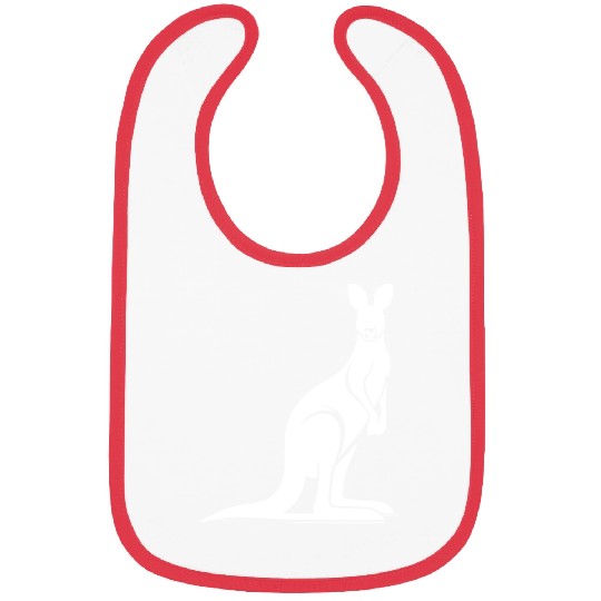 Wild Animal Silhouette With Typical Kangaroo Pose Bibs