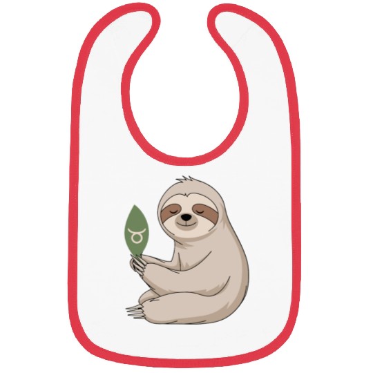 Taurus Zodiac Sloth Embracing Serenity Bibs