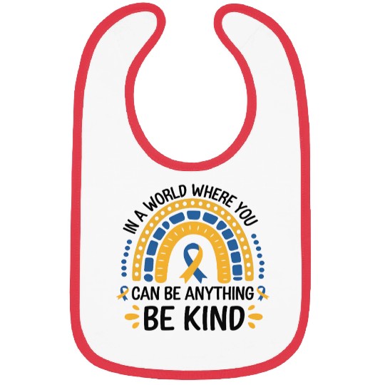 Be Kind Rainbow World Down Syndrome Awareness Day Bibs