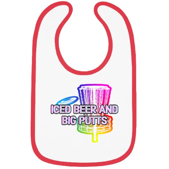 Iced Beer and Big Putts Disc Golf Beer Lover Bibs