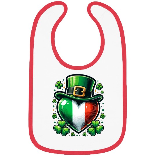 Shamrock Heart Hat Love Bibs