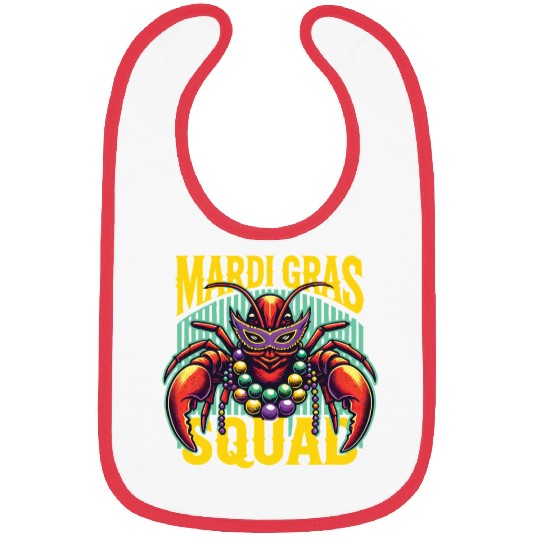 Mardi Gras Crayfish Squad Celebration Bibs