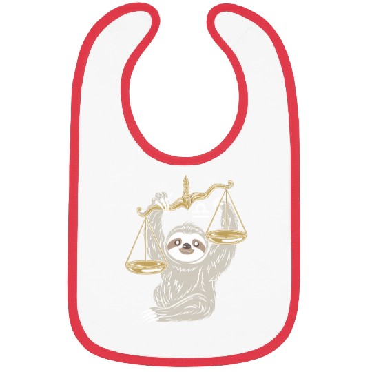 Charming Libra Zodiac Sloth Balancing Serenity Bibs