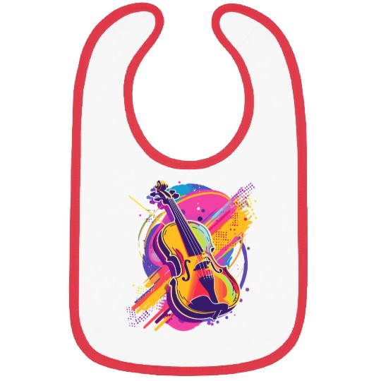 Violin Cartoon Style Bibs