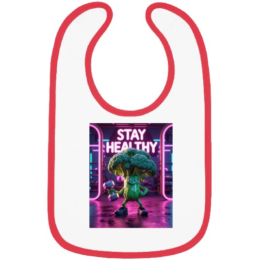 Broccoli Gym Workout STAY HEALTHY Bibs