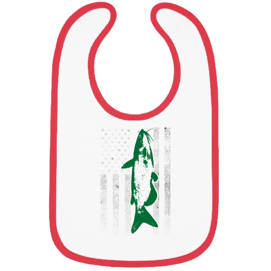 American Flag Fish Bibs