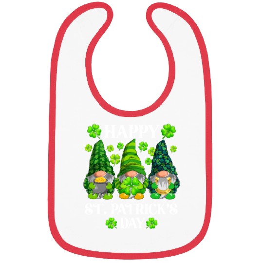 Happy St. Patrick's Day Gnomes Shenanigans Irish Bibs