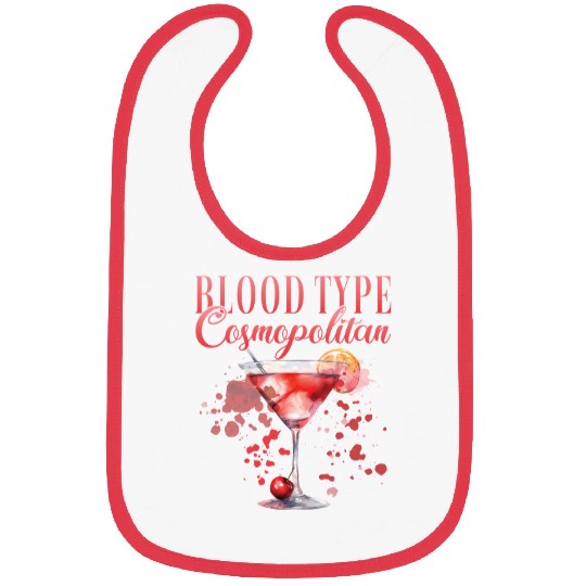 Cocktail Bartender Blood Type Cosmopolitan Bibs