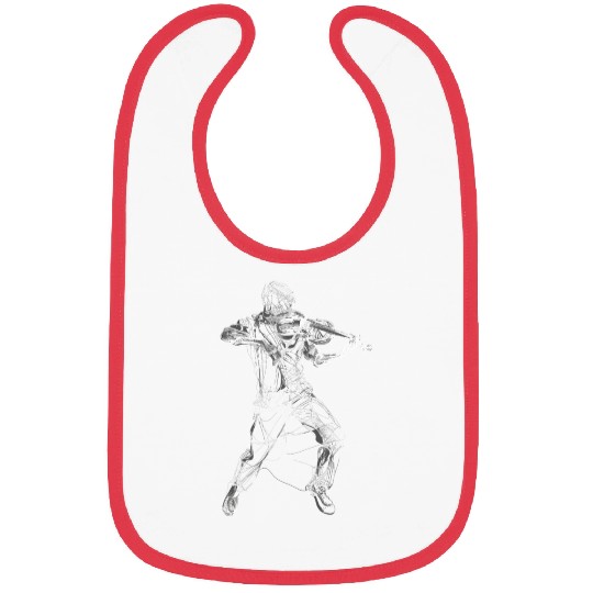 Violin Player Line Art Bibs
