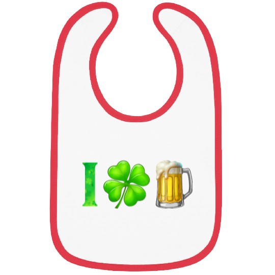I Shamrock Beer Funny St Patrick's Day I Love Beer Bibs