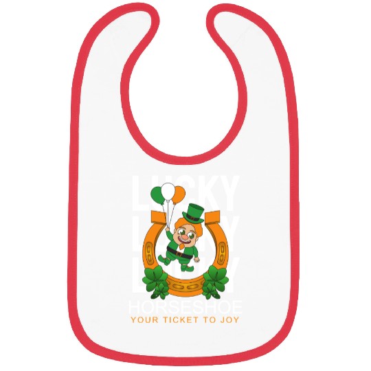 Lucky horseshoe your ticket to joy Bibs
