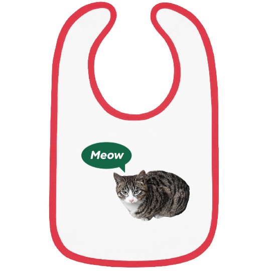 Meow, Cute Cat Design Bibs