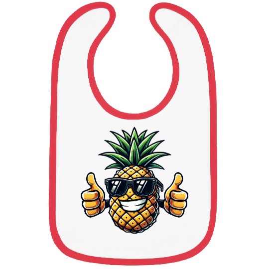 Fruity Pineapple Cool Sunglasses Tropical Fruit Bibs
