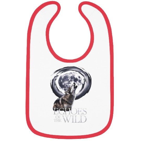 Echoes Of The Wild Howling Wolf Moon Art Bibs