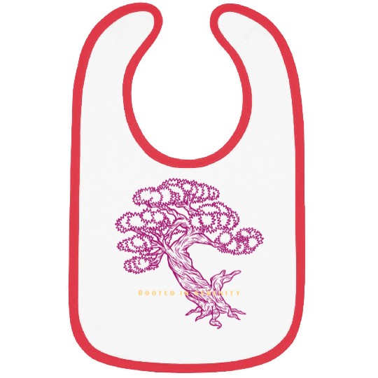 rooted in serenity bonsai tree Bibs